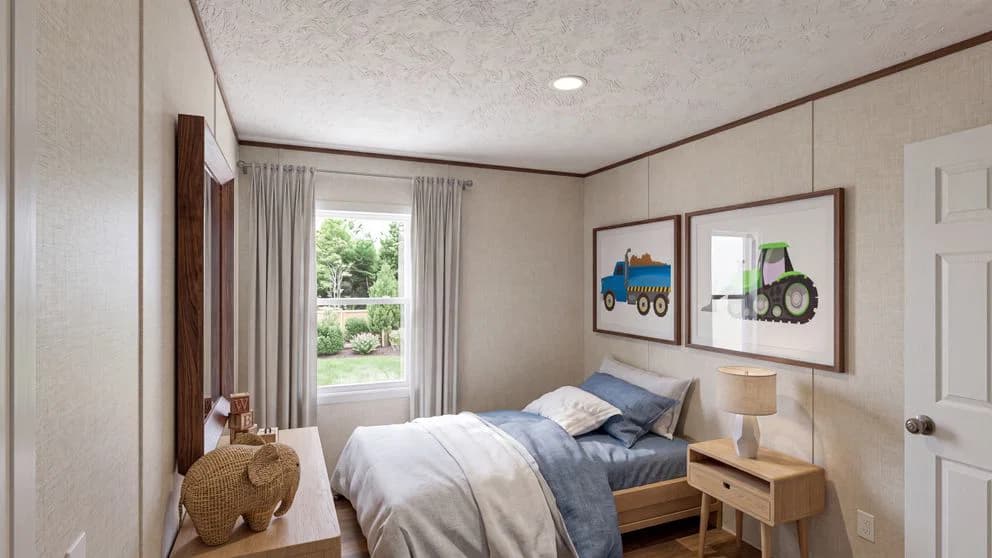 Oak bedroom home features
