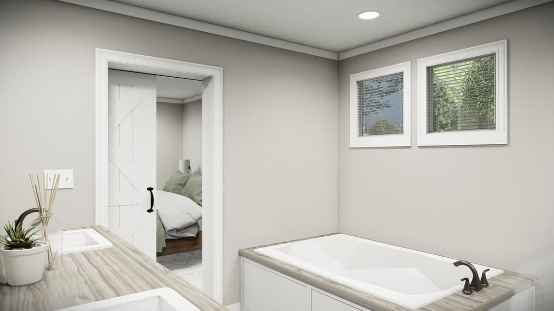 The washington bathroom home features