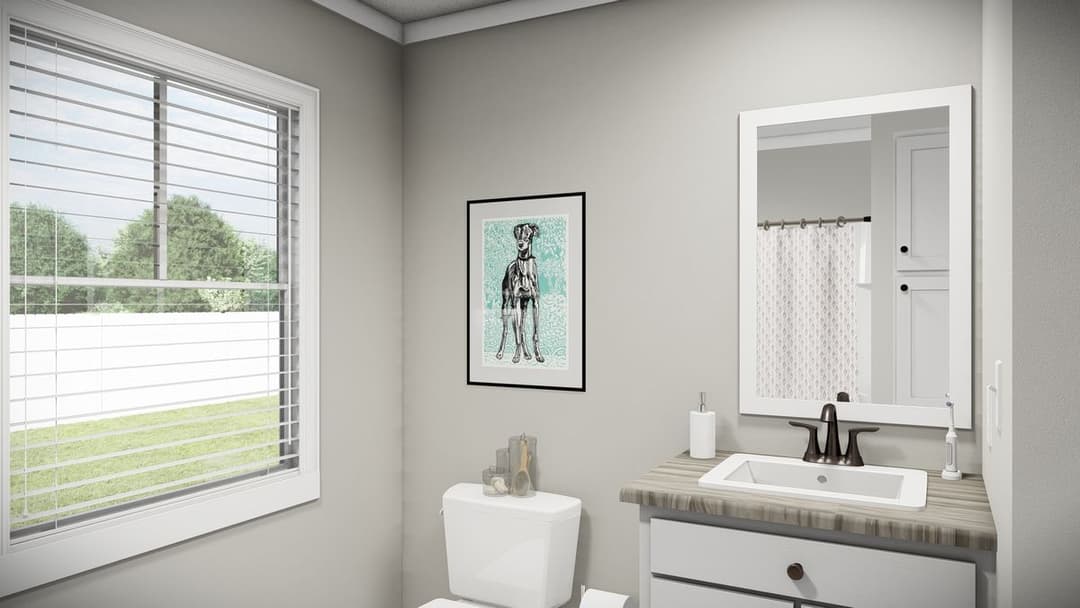 The revere bathroom home features
