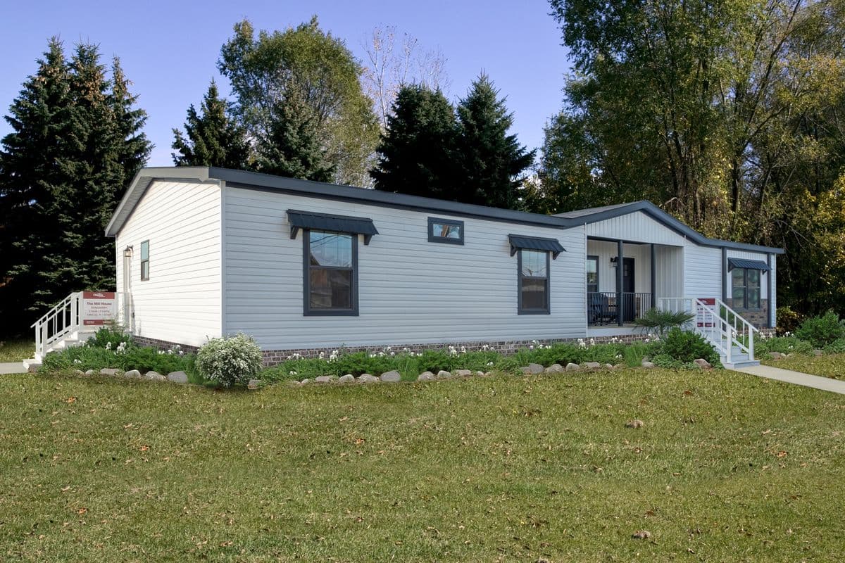 The mill house hero, elevation, and exterior home features