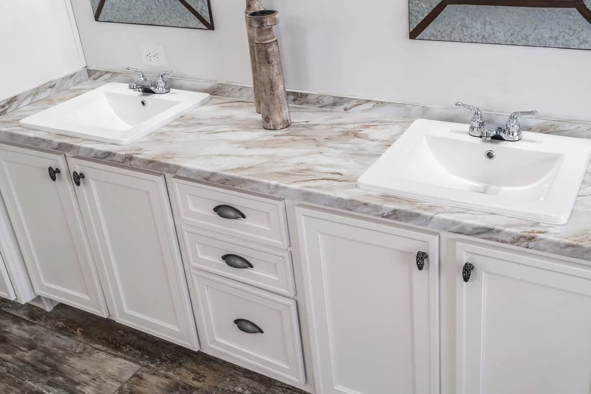 The leahy bathroom home features
