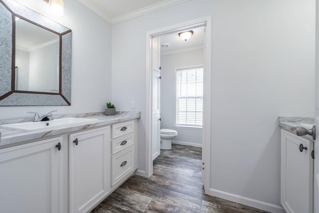The leahy bathroom home features